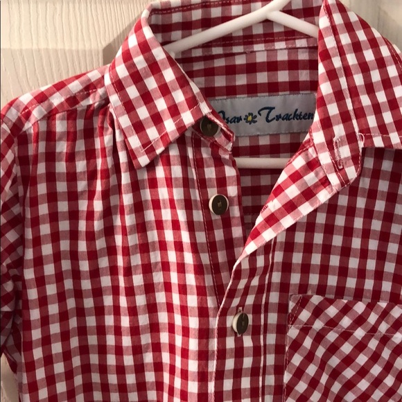 3T Boutique Red & White Button Down - Picture 3 of 3